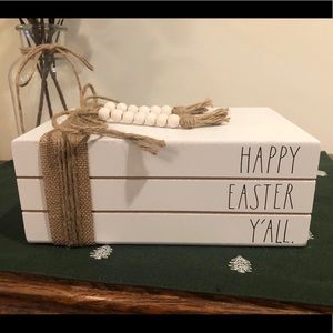 Rae Dunn Easter Wooden Book Set.